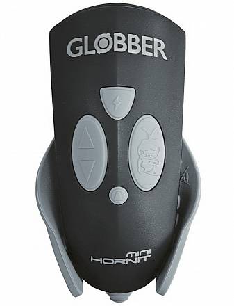 Звонок-фонарик 525-120 Globber для самокатов Mini Hornit 25 мелодий, цвет – Black 